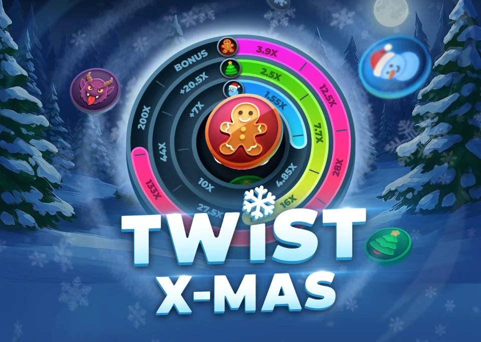 Twist X-mas logo – Casino Games by InOut at WinRolla Casino